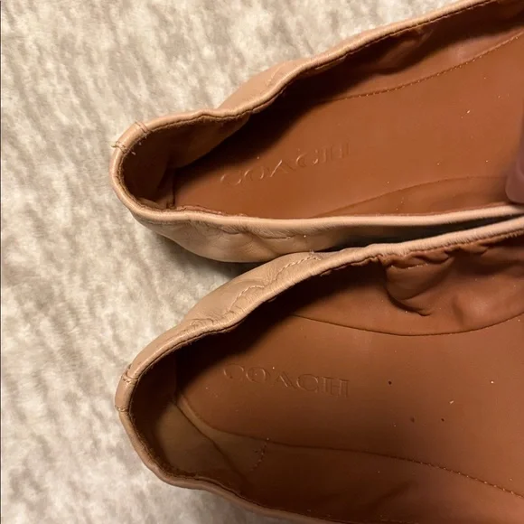 Coach Women's Tan and Black Loafers - Picture 3 of 5
